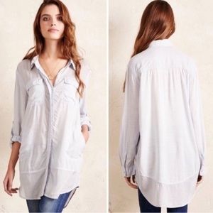 Anthropologie Holding Horses Sunwashed Tunic Blue Size Medium